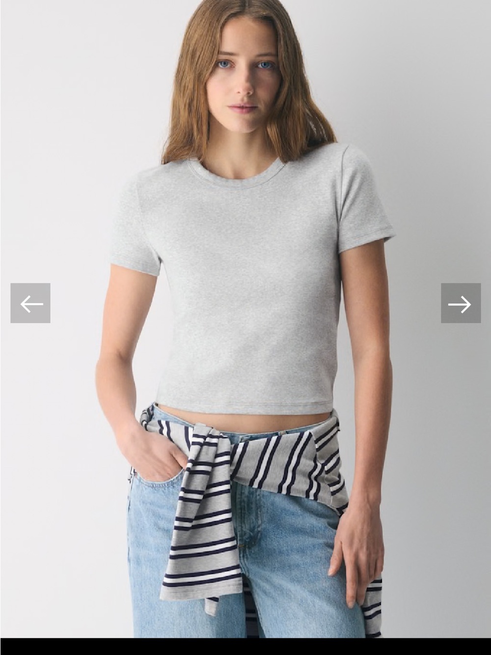 Sunday Best BestHug Little Ribbed T-Shirt in Heather Chrome